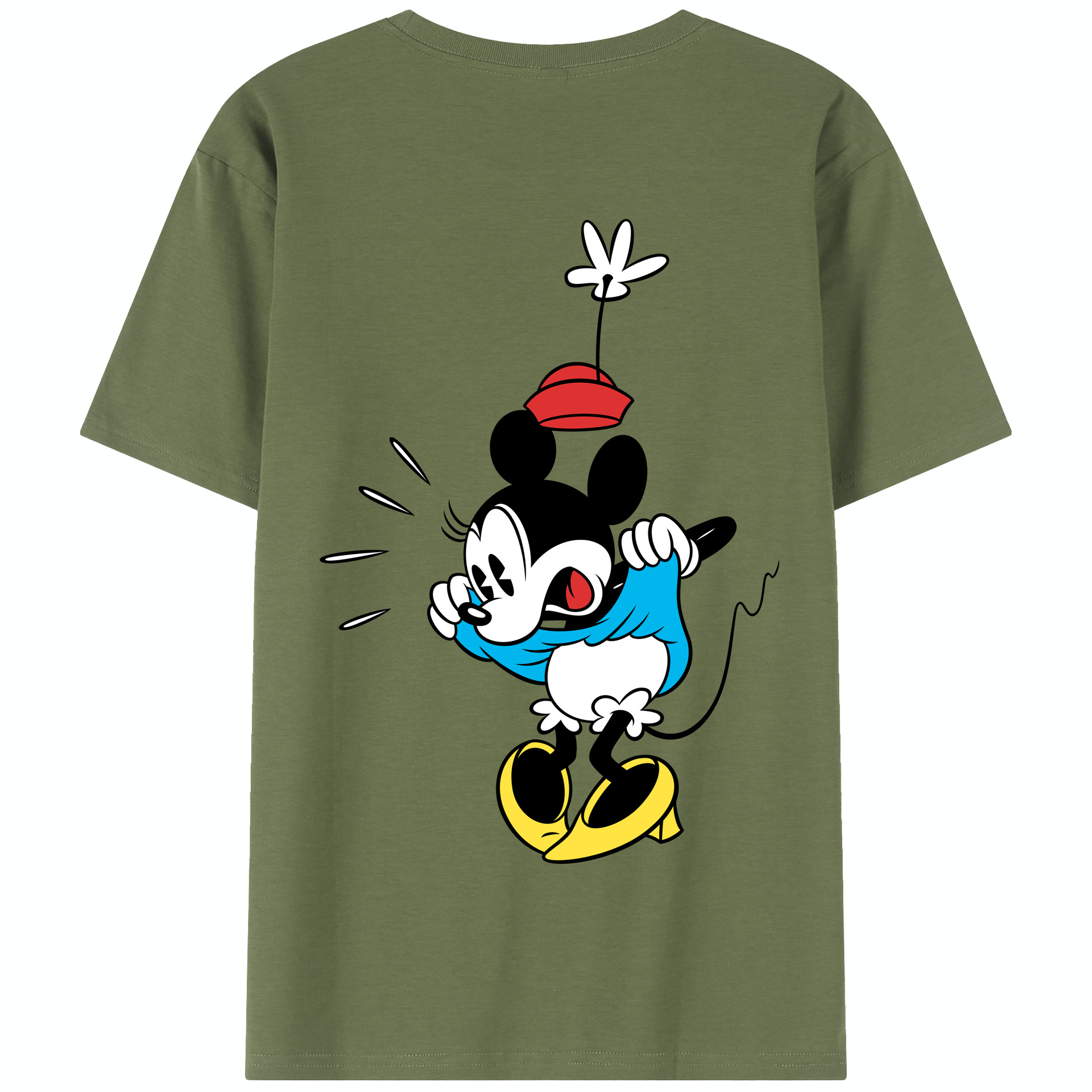 （画像用） ミッキーマウス Mickey Mouse 綿100％半袖Tシャツ（背面プリント）